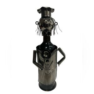 Wine Bodies Metal Chef Cook Wine Bottle Holder